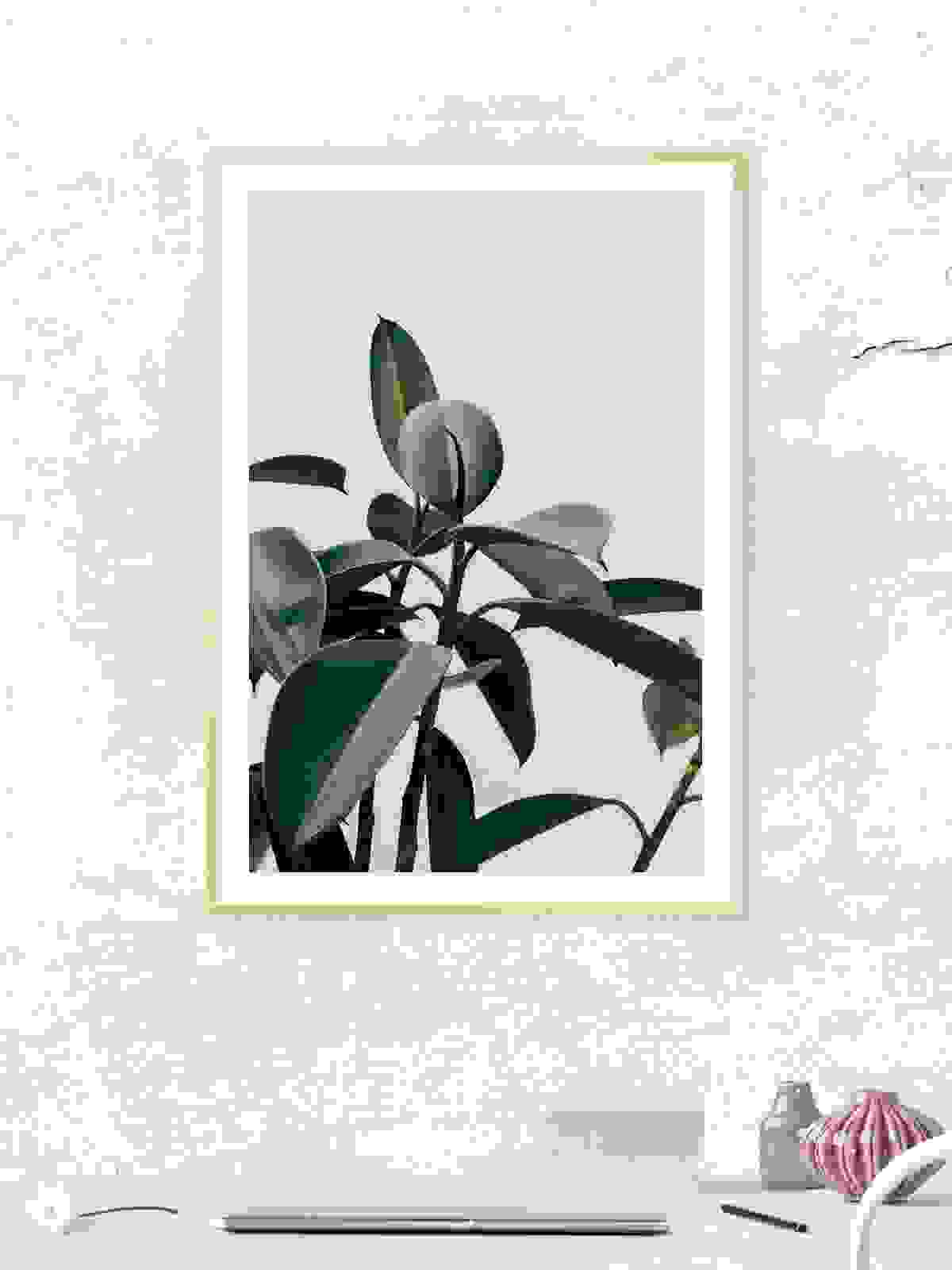 Green leaves photo frame Green leaves photo frame